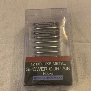 Deluxe Metal Shower Curtain Hooks NEW Set of 12 Metal hooks.